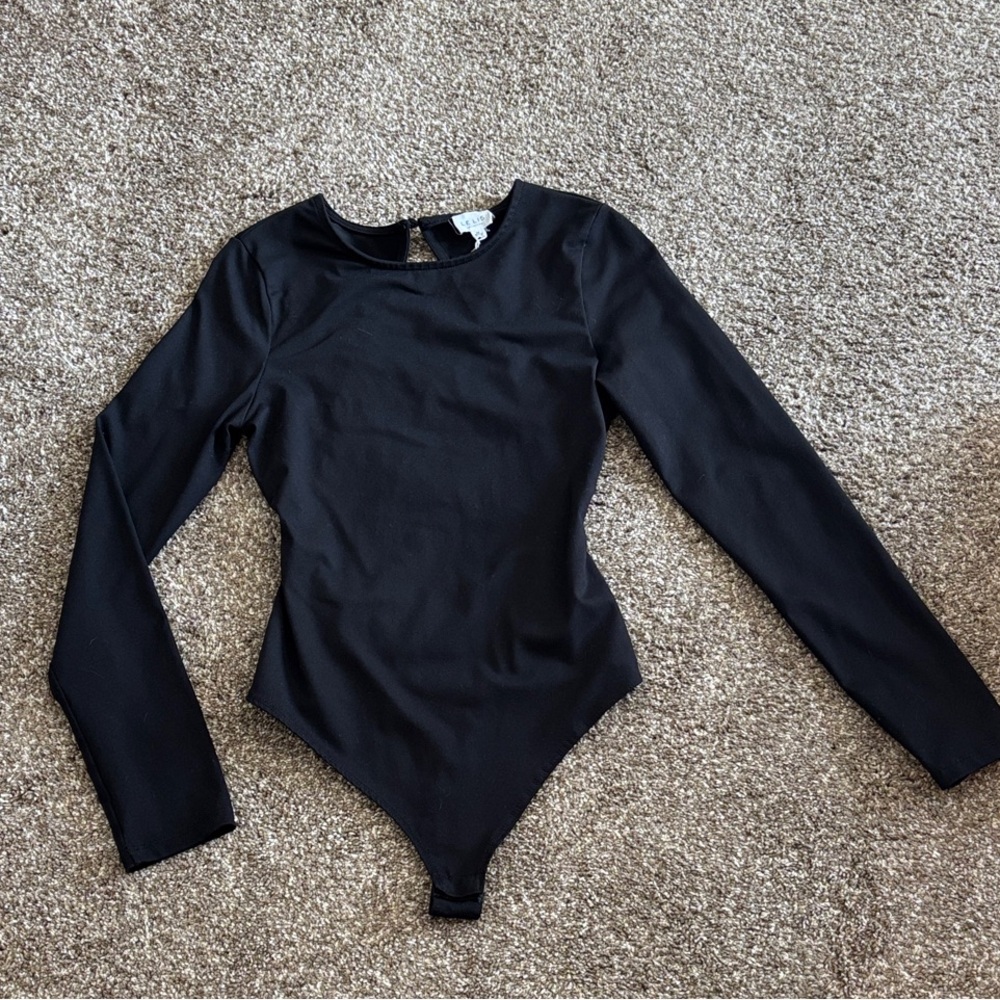 Le Lis Black Long Sleeve Bodysuit